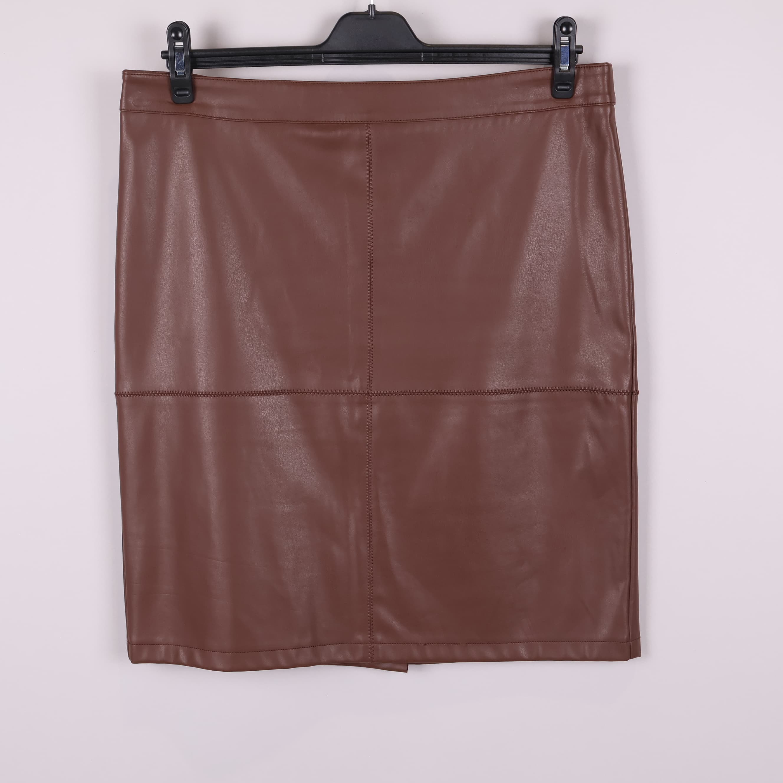 Soya Concept brun kjol med dragkedja bak