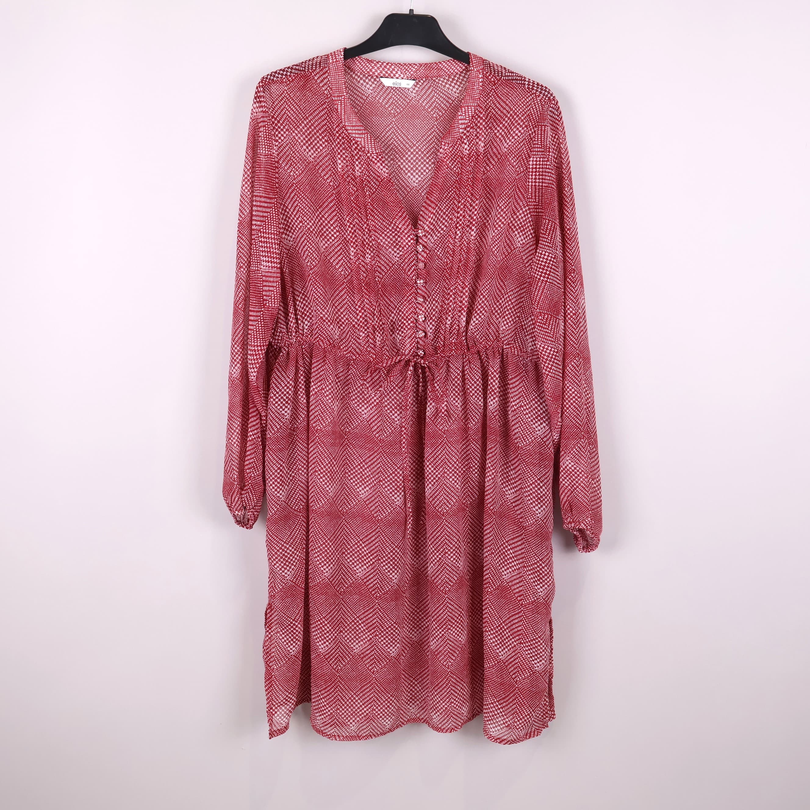 Ellos mönstrad tunika med knappar