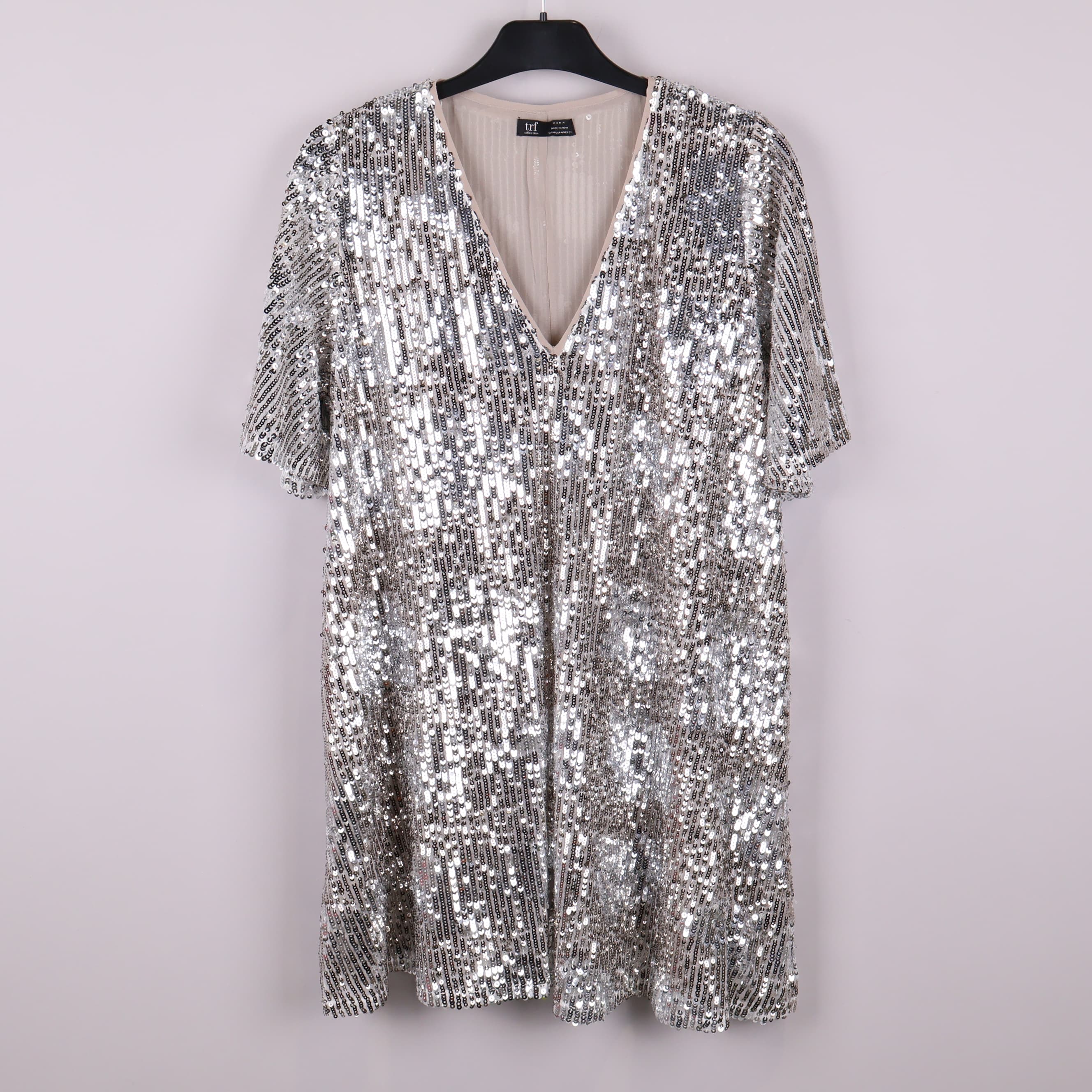 ZARA paljett tunika med v-ringning