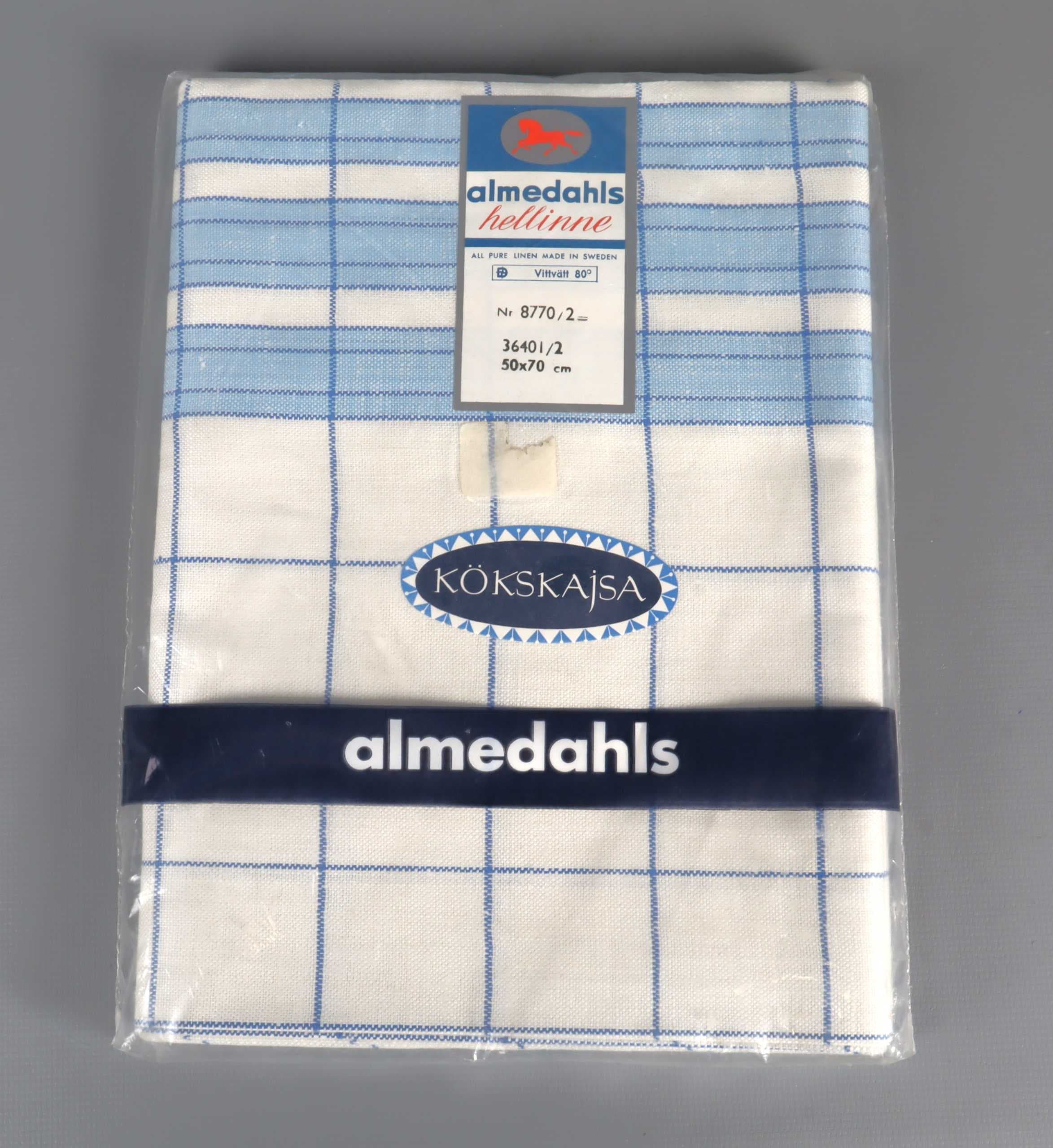 Almedahls Linne handdukar oklippta & ofållade i original förpackning 6st