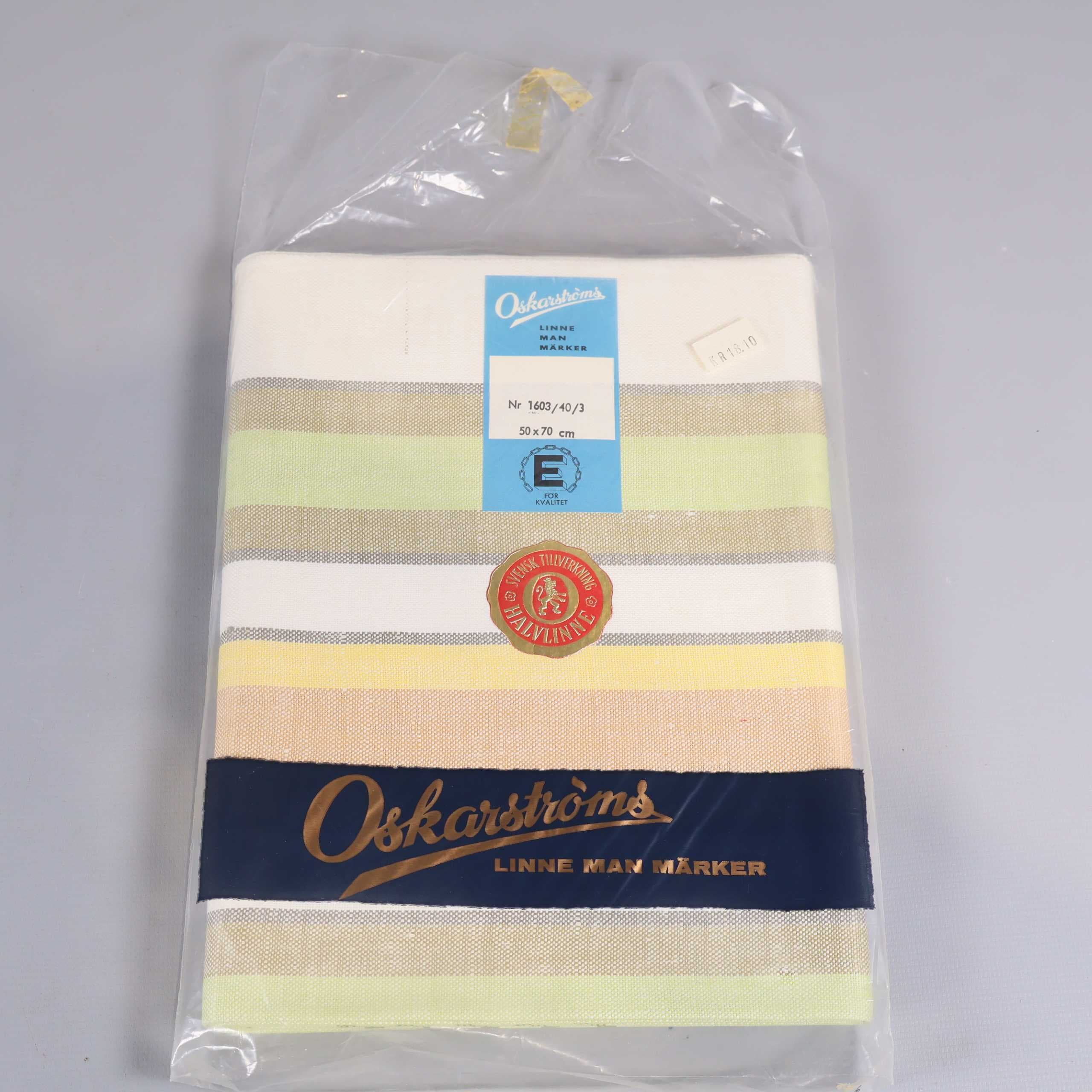 Oskarströms Linne handdukar oklippta & ofållade i original förpackning 6st