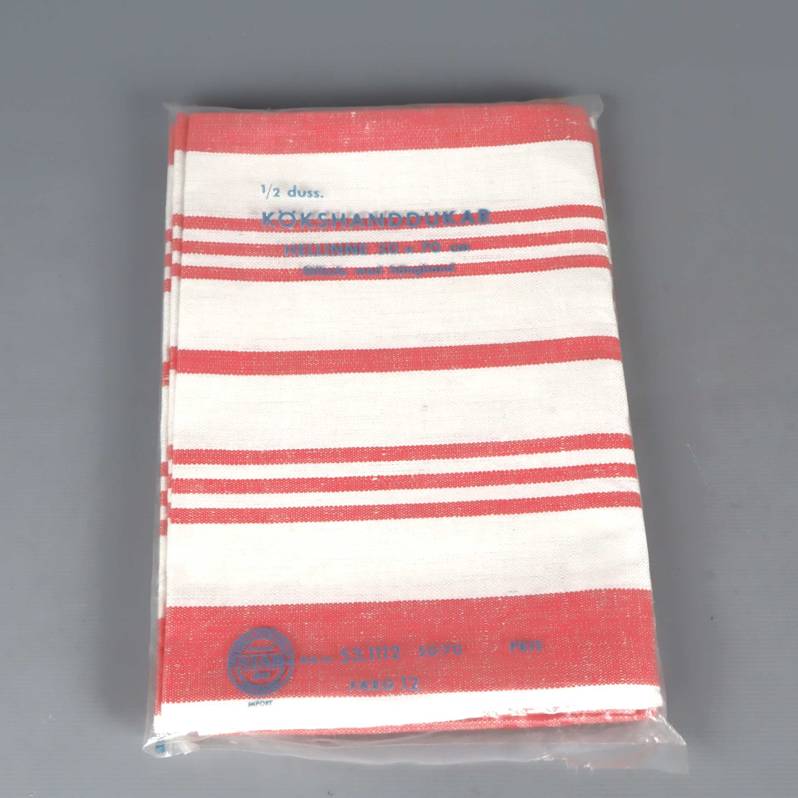 Niab - Kökshanddukar i linne - Fållade med hängband - 6st