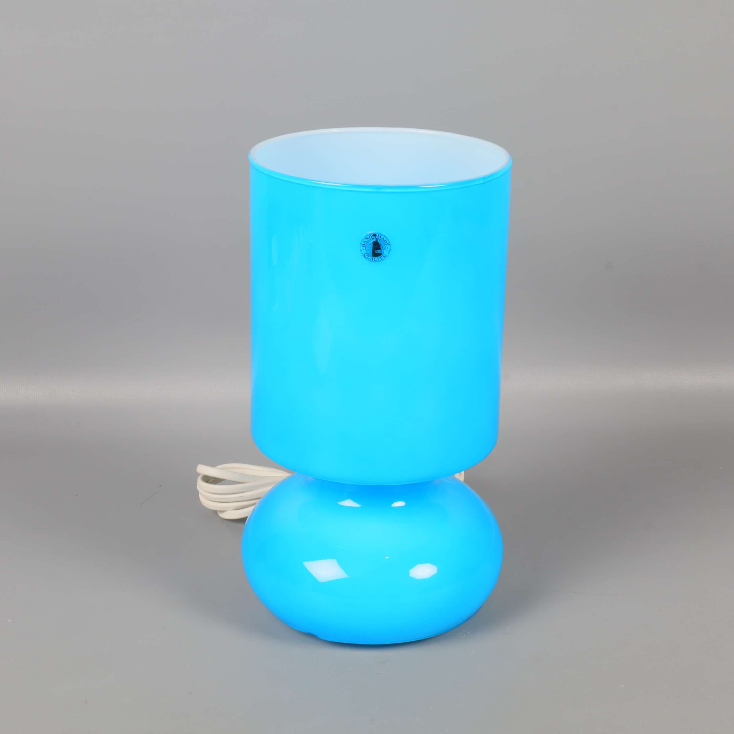 IKEA - Lykta - Blå bordslampa cylinderformad