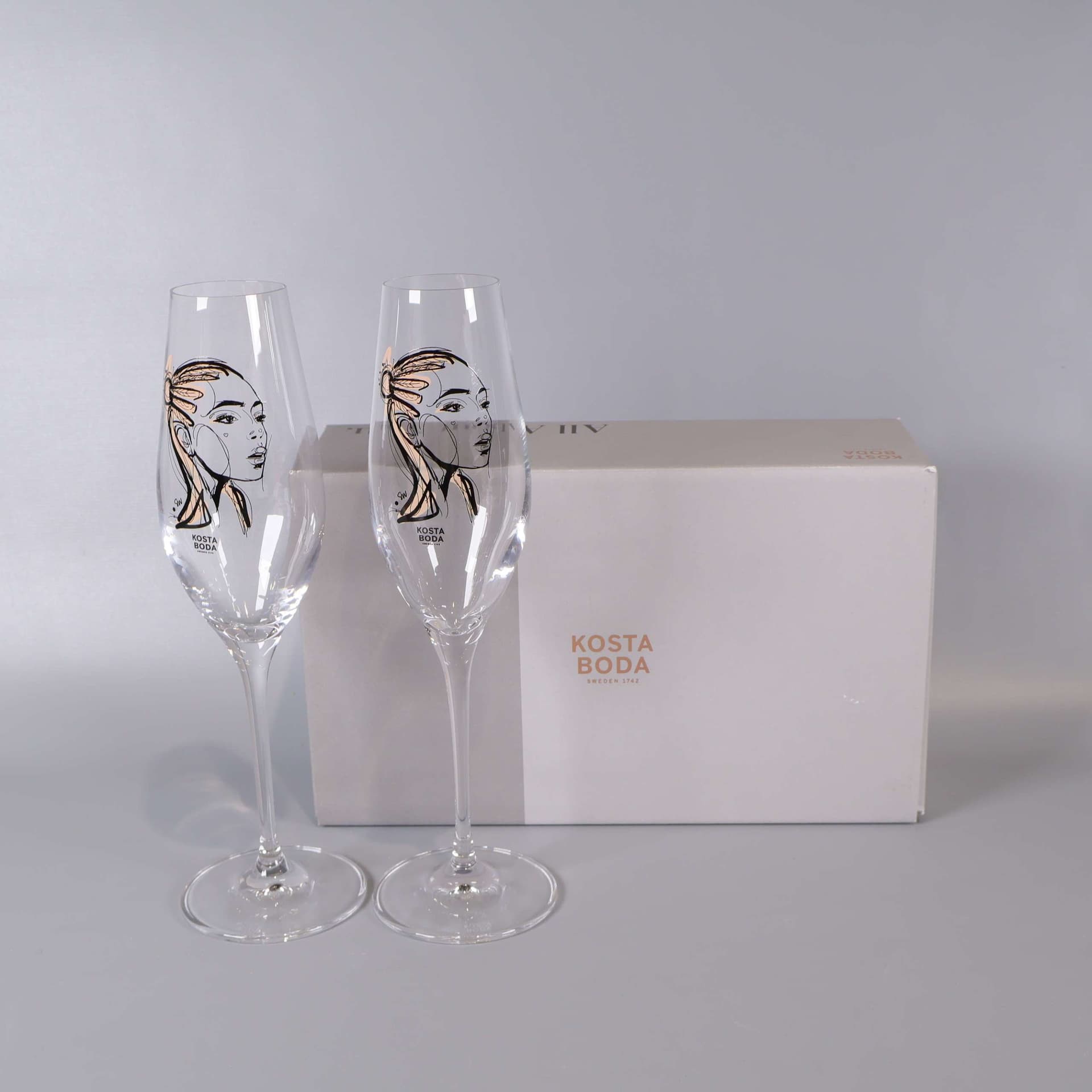 Kosta Boda 2-pack "All About You Forever Yours" champagneglas