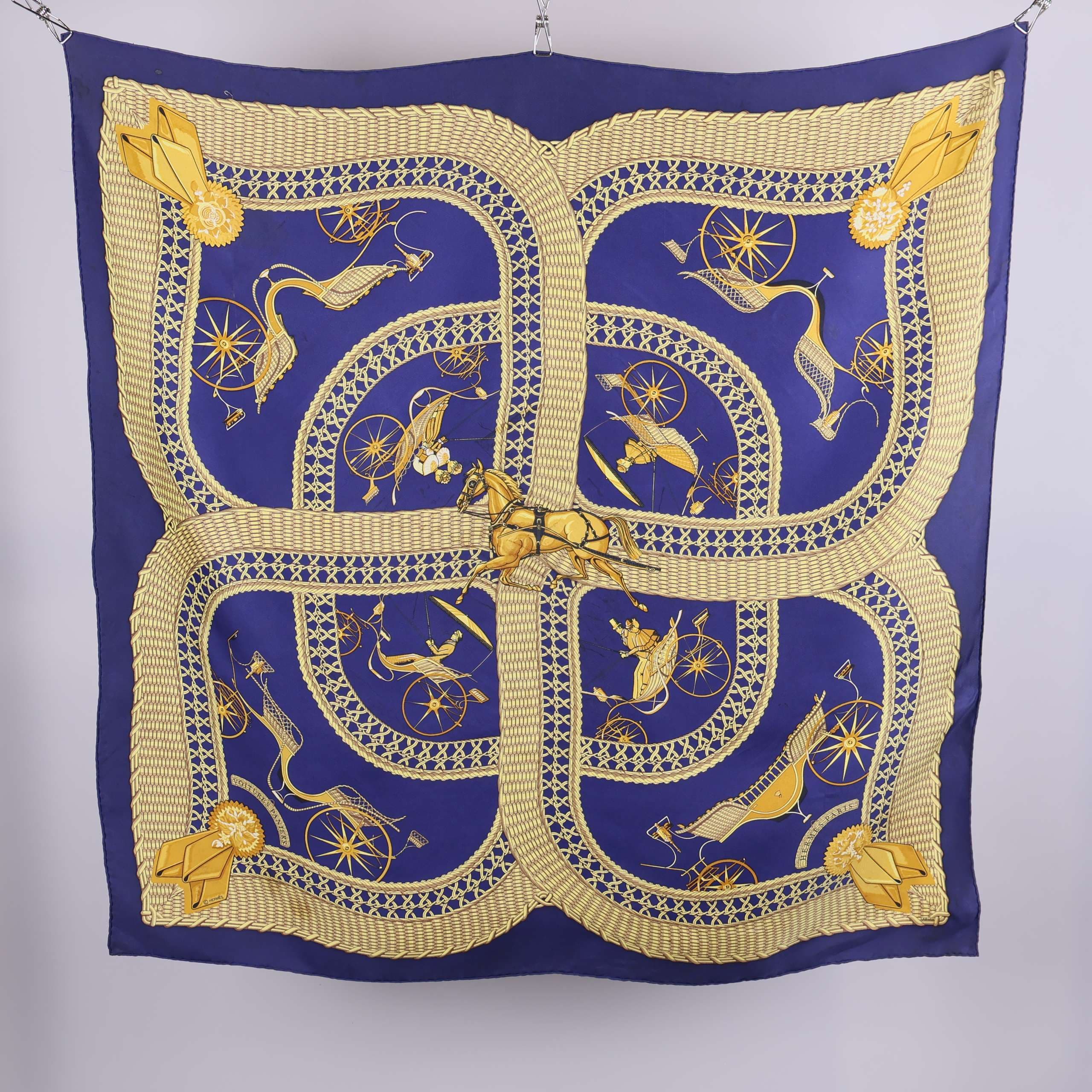 Hermès - Scarf - "Voitures Paniers" - Premium Vintage