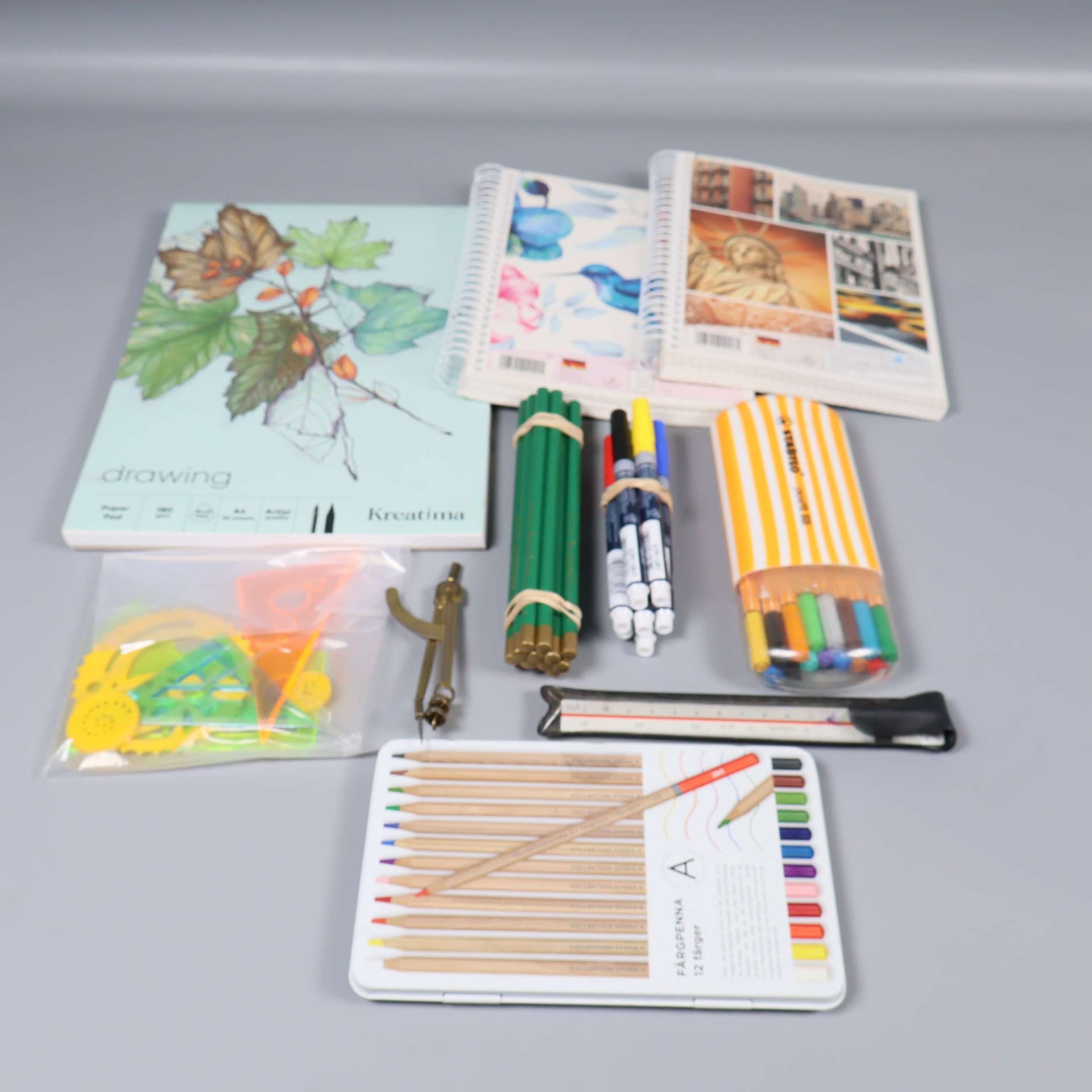 Skisspaket - Kreatima - M.myers - Teknor - La paloma - Block - Pennor