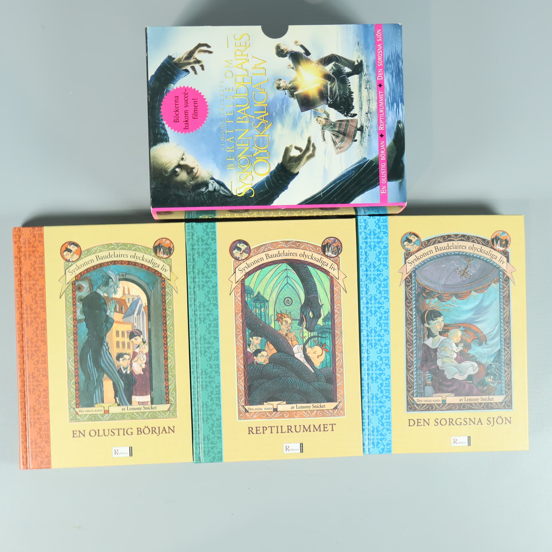 Lemony Snicket - Syskonen Baudelaires olycksaliga liv - Bokpaket - 3 böcker