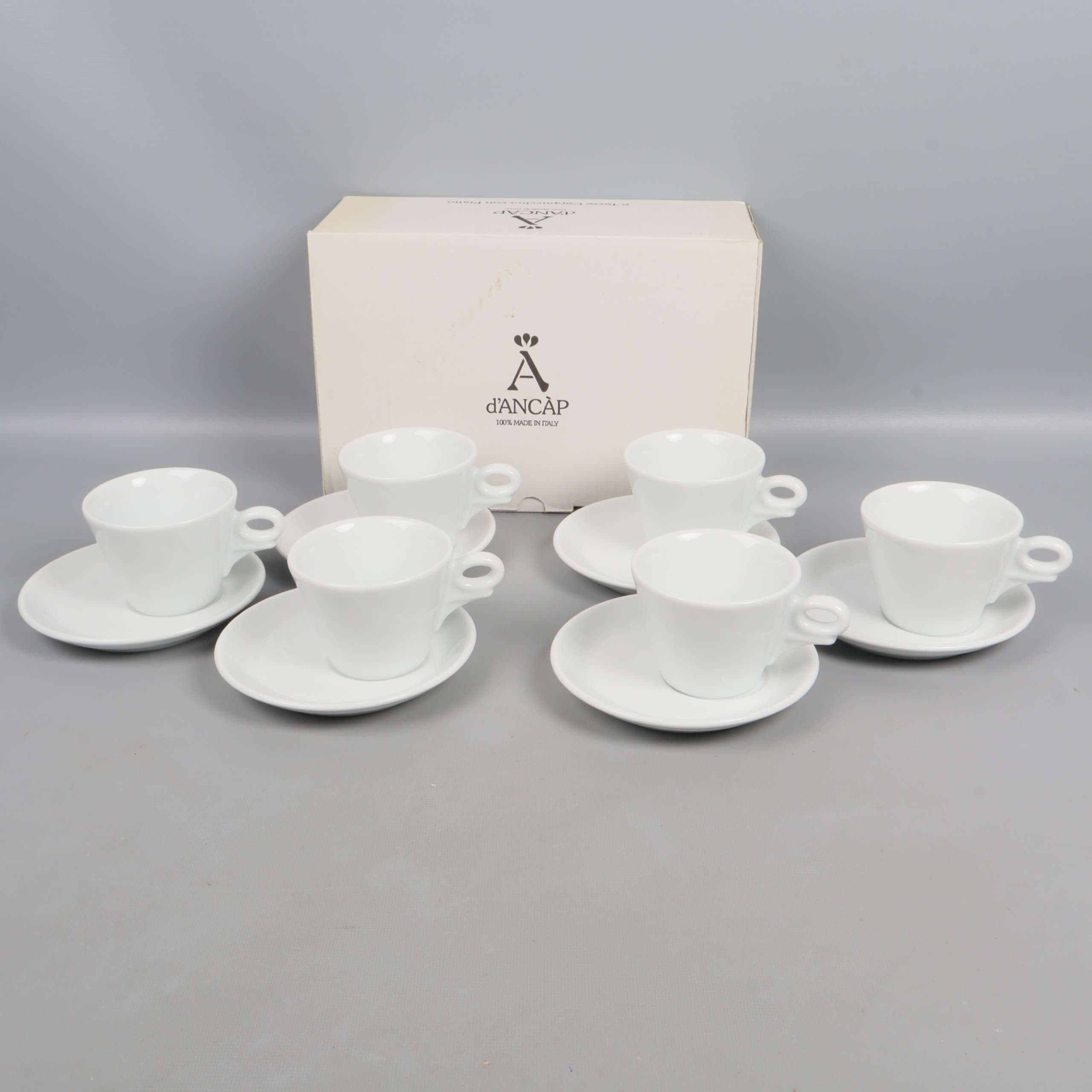Le porcellane d´ANCAP - Cappuccinokoppar med fat set