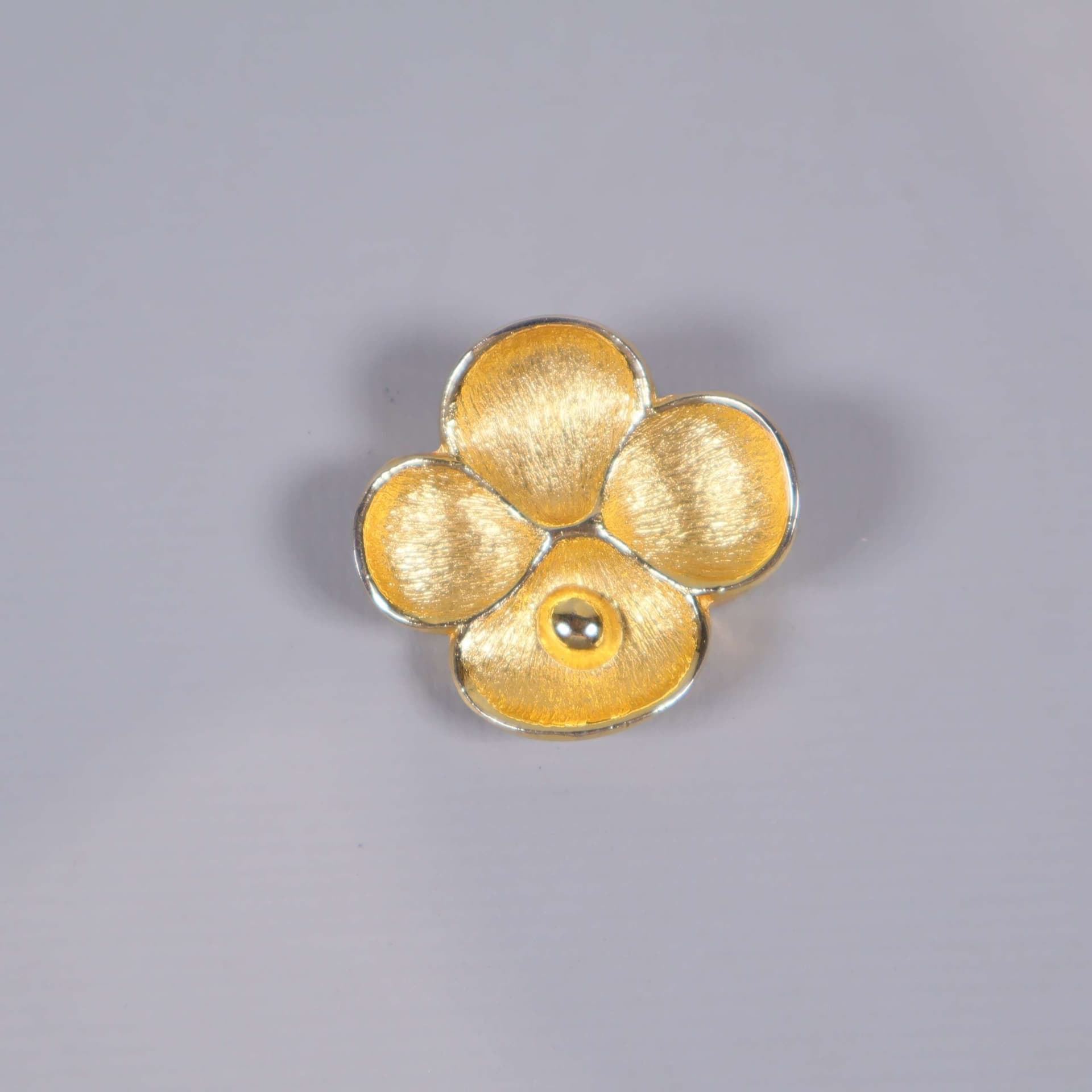 Oscar de la Renta - Berlock - Guld - Blomma - Premium Vintage