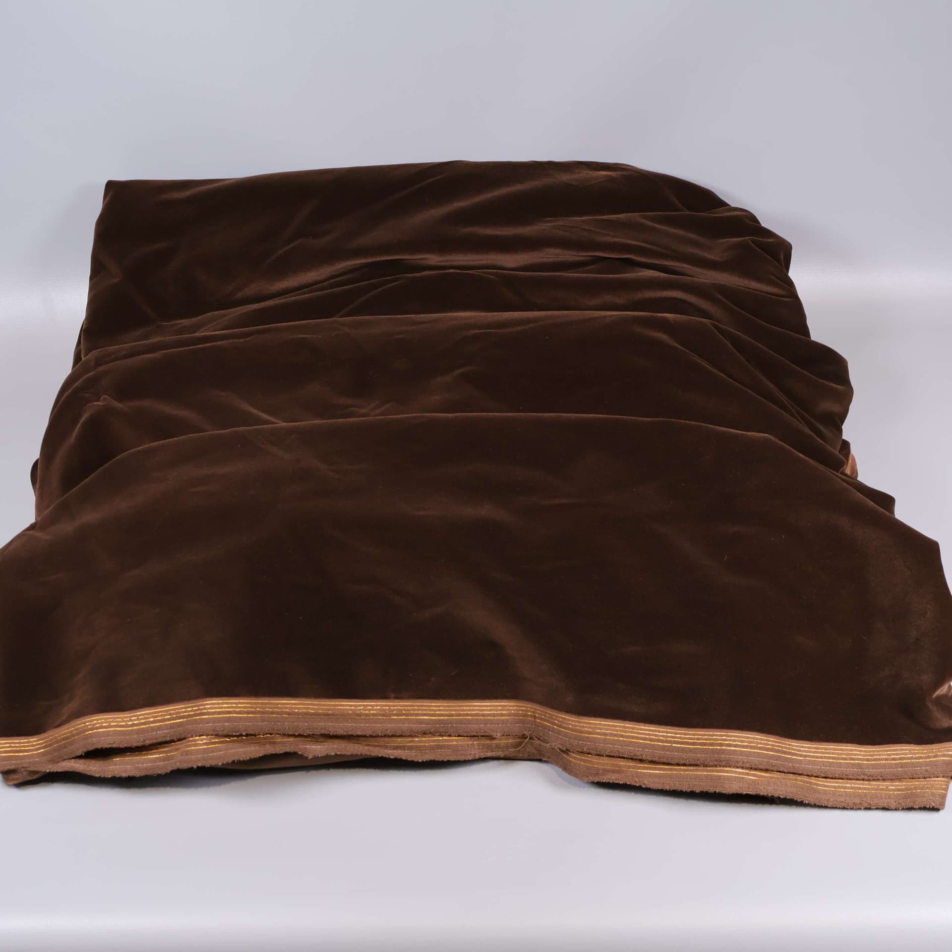 Vintage sammet brun metervara - 10m
