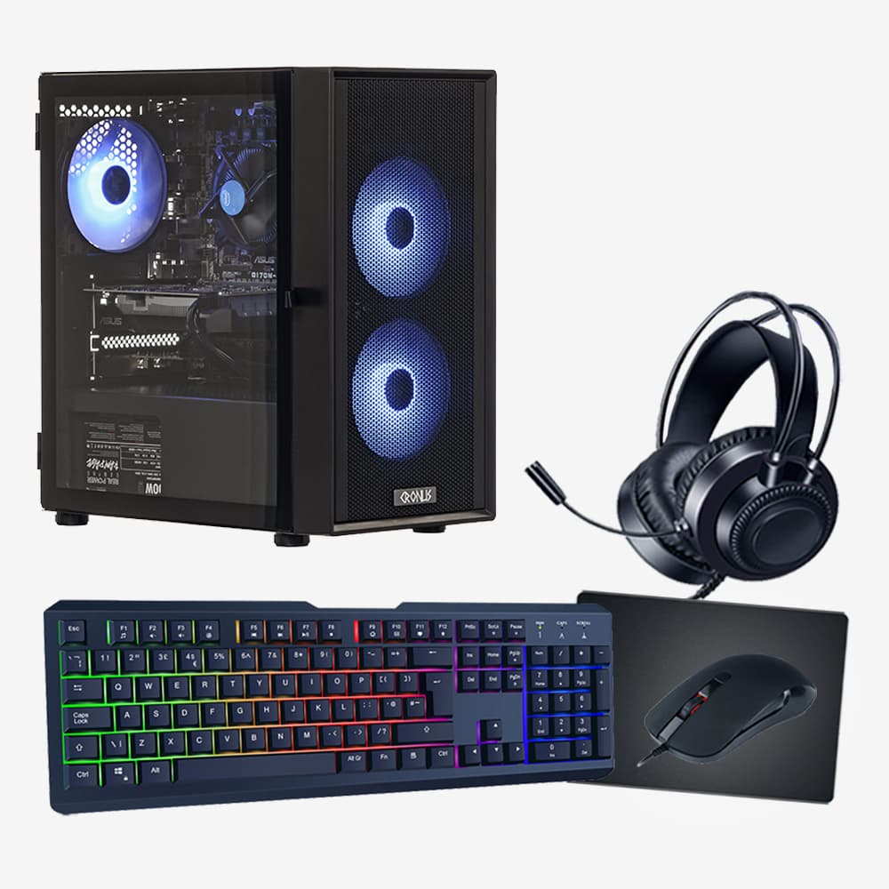 Stone Prime Gaming PC Mega Bundle - Keyboard  Mouse  Headset & Mousepad