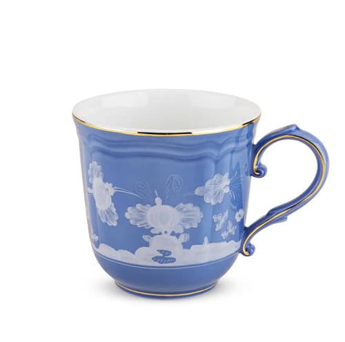 Ginori 1735 003RG00-FTZ700 Handcrafted Oriente Italiano Mug - Pervinca - 14 Floz - Antico Doccia Shape - 3.8 Inches - Porcelain