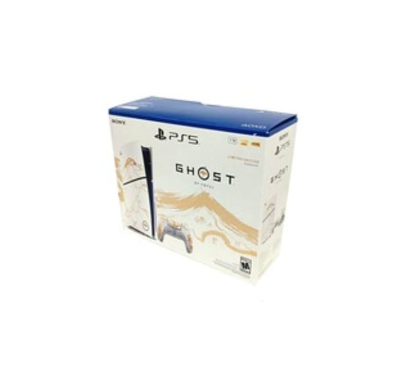 Sony 1000048420 Playstation 5 Gaming Console Ghost of Yotei Gold (Limited Edition) Bundle - White and Gold - 1000 GB (1 TB) Solid State Drive - 4K Res