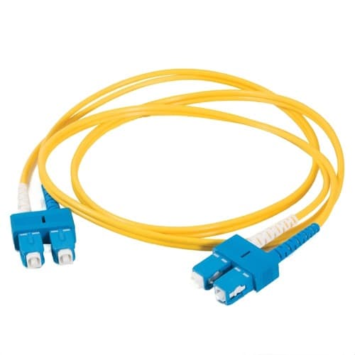 C2G 30-125-01M 3-meters SC-SC 9/125 OS2 Duplex Single-Mode PVC Fiber Optic Cable - TAA Compliant - Yellow