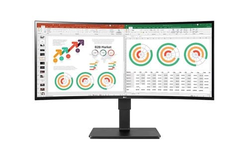 LG 34BN770-B 34 Inches QHD Monitor - Black - UltraWide - 3440 x 1440 - HDMI - MonitorPort - Height - Tilt - HDR10 - Speaker - VESA 100 x 100 - LCD