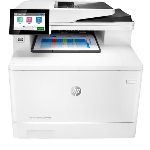 HP LaserJet Enterprise MFP M480f 3QA55ABGJ Color Printer - White - Print, Scan, Copy, Fax - 29 Pages Per Minute - 600 DPI - USB - Ethernet