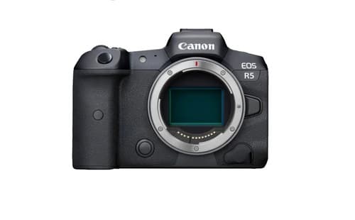 Canon 4147C002 EOS R5 Mirrorless Camera - Body Only - 45 MP - Full Frame - 8K - Bluetooth - Wi-Fi - Hot Shoe - Auto focus - Electronic Viewfinder - To