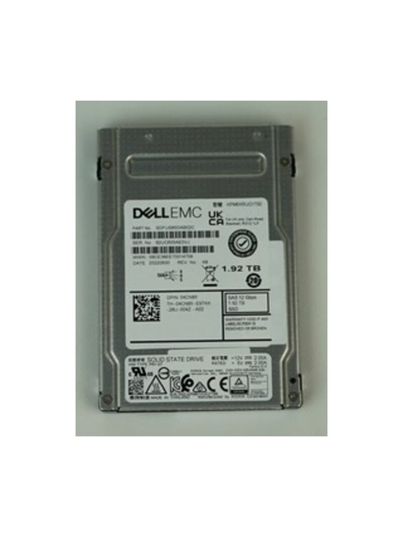 Dell 4CN85 (Kioxa KPM6XRUG1T92) Hot-plug Internal Solid State Drive with Tray For Dell 14/15/16th Gen Poweredge Server - 1.92 TB - 2.5 Inches - SFF -