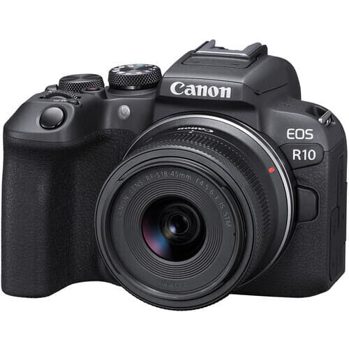 Canon 5331C009 EOS R10 Mirrorless Camera with RF-S 18-45 F/4.5-6.3 IS STM Lens - 25.5 Megapixel - 1/4000 to 30 Seconds Electronic Shutter Speed - Cont
