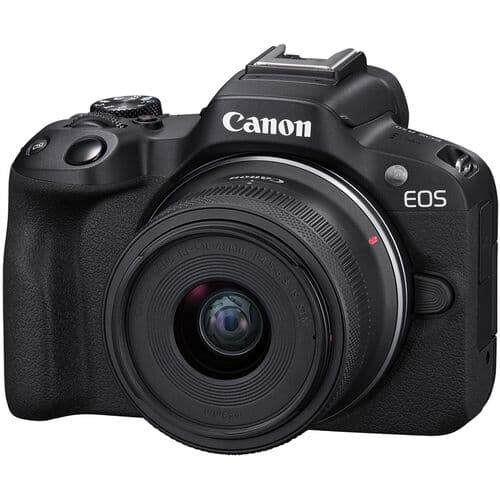 Canon 5811C012 EOS R50 24.2 Megapixel Mirrorless Camera with RF-S18-45mm F4.5-6.3 IS STM Lens - Black - CMOS (APS-C) Sensor - 4K Video - RF Mount