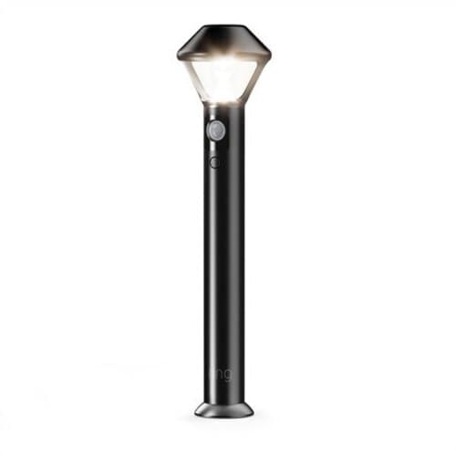 Ring Motion Sensing Light - LED - 80 lm Lumens - Black - Post-mountable - for Walkway, Driveway, Pathway, Home
