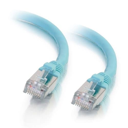 C2G 757120007494 10-feet CAT6a Ethernet Network Patch Cable - Snagless - Shielded (STP) - 1x RJ-45 Male - 1x RJ-45 Male - 10GBase-T - Aqua