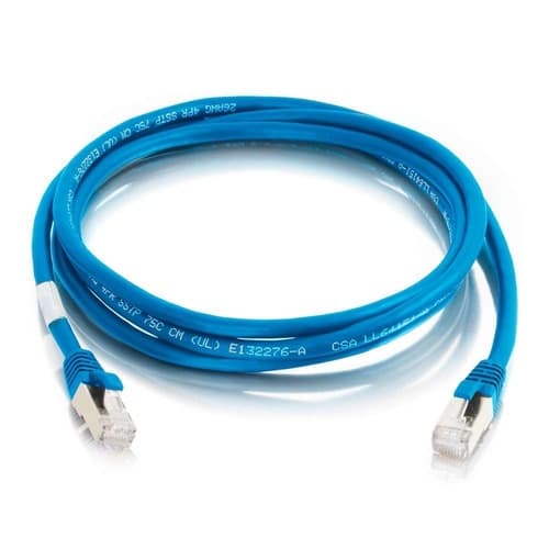 C2G 757120008033 15-feet CAT6 Ethernet Network Patch Cable - Snagless - Shielded (STP) - 1x RJ-45 Male - 1x RJ-45 Male - Blue