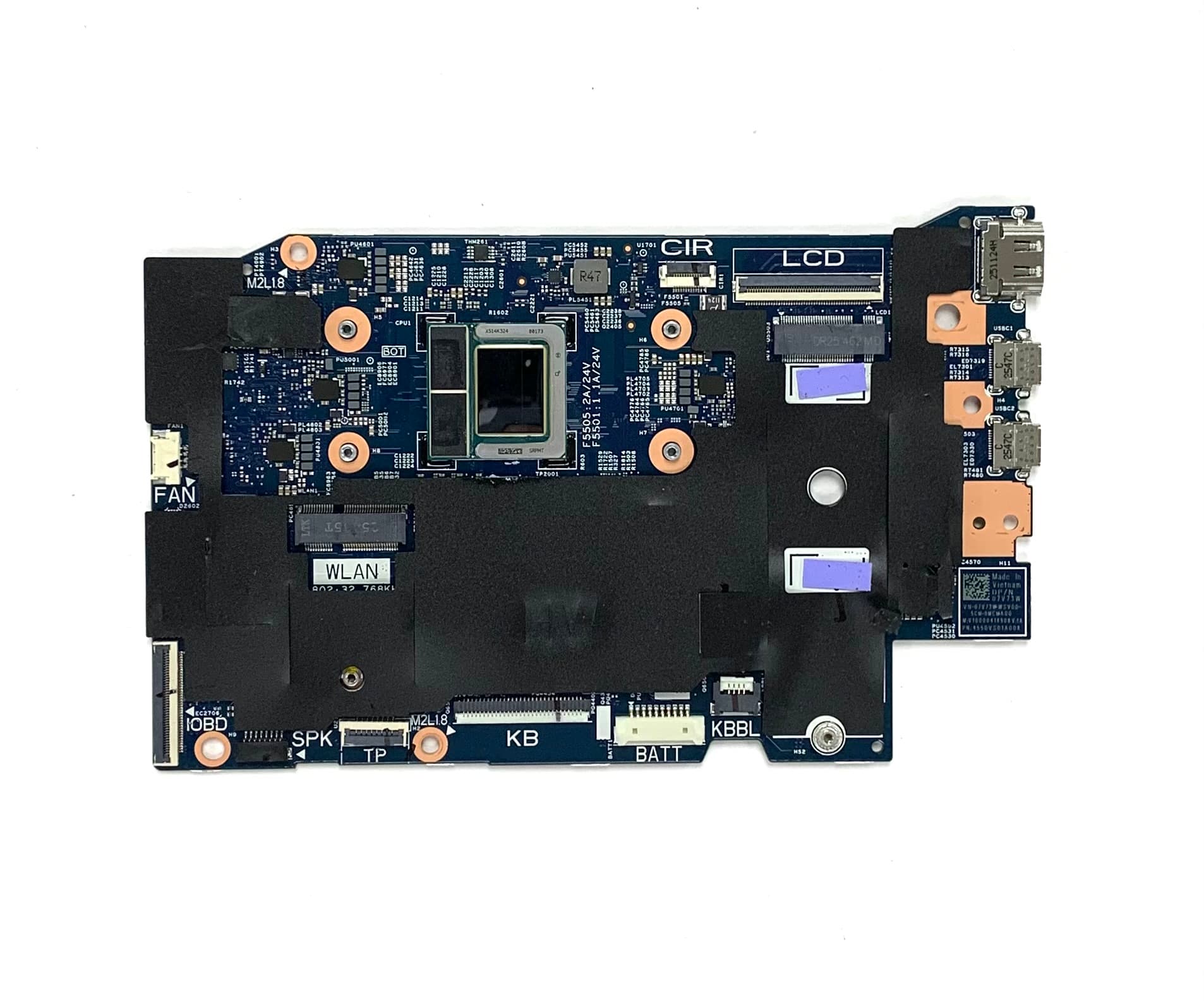 Dell 7V73W 16 Plus DB16250 Laptop Motherboard