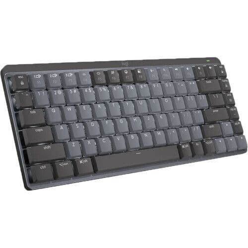 Logitech 920-010551 MX Mini Wireless Keyboard - Mechanical - Logitech Speed Linear - Logi Bolt - Wireless - Bluetooth - USB Type-C - Lithium-Ion Polym