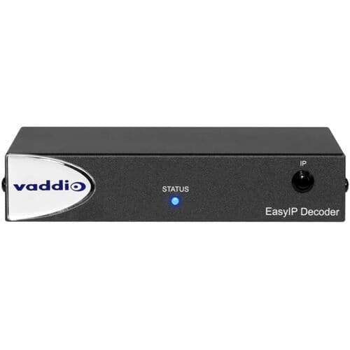 Vaddio 999-60210-000 EasyIP AV-Over-IP Video Conferencing Decoder - Black - 1080p at 60 fps - Audio Line Out - USB - Rack-mountable - TAA Compliant