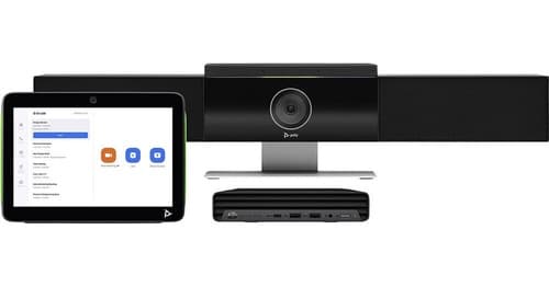 HP 9D9R1AA Poly Studio Medium Room Bundle with Mini Conferencing PC, Studio USB Video Bar and TC10 Controller - Microsoft Teams / Zoom Certified - UHD