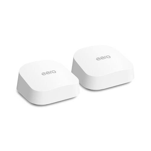 Amazon Eero 7 B0D9555PBN Dual-band Mesh Wi-Fi 7 Router - White - WPA3 and WPA2 Wireless Encryption - Two Auto-sensing 2.5 Gigabit Ethernet Ports, 1 US