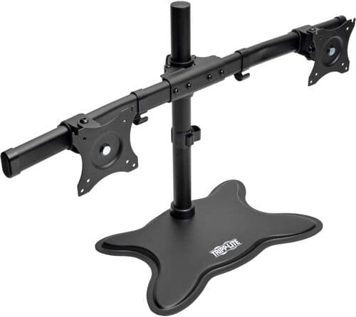 Tripp Lite DDR1327SDD Dual-Monitor Desktop Mount - Black - 13-27 Inches Flat Screen Monitors Up To 26 lbs Each - VESA Compliant