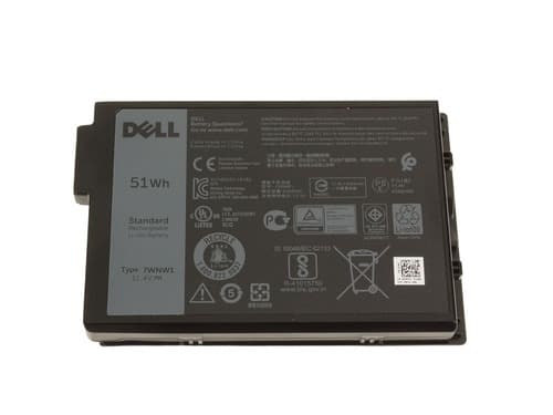 Dell DMF0C 51 Watt-hour Laptop Battery - 3-Cell - Li-ion - 11.4 Volts - Standard Rechargeable Replacement - 7WNW1