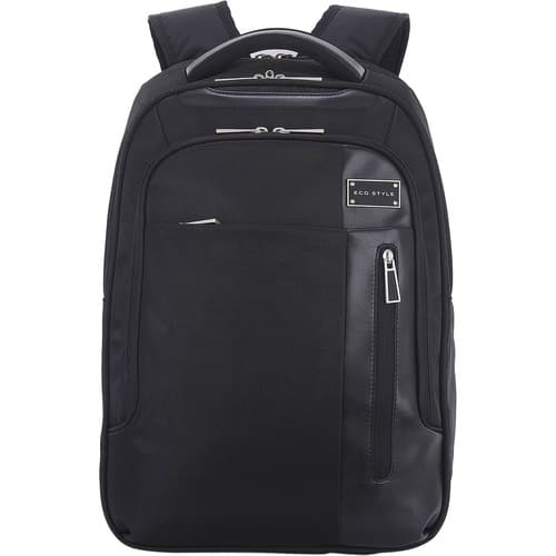 Eco Style Tech Exec ETEX-BP15-CF Backpack 15.6 Inches Laptop Carrying Case - Black - Checkpoint Friendly - Shoulder Strap