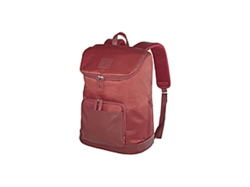 Francine Collection Tribeca FFTRI16-2 Backpack 16.1 Inches Laptop Carrying Case - Wine Red - Polyester, Faux Leather Body - Shoulder Strap - Height 16