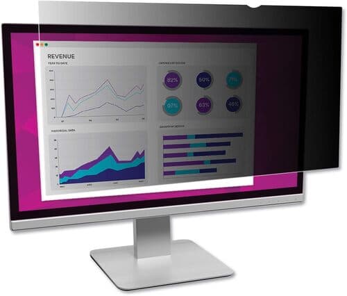 3M HC240W1B High Clarity Privacy Filter - Black - For 24 Inches Widescreen LCD Monitor - 16:10 - Scratch Resistant, Dust Resistant