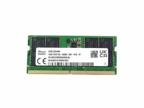 Hynix HMCG78MEBSA095N-BA 16 GB Memory Module - 1Rx8 - DDR5 - 4800 MHz - CL40 - 262-Pin - 1.1 Volts - SO-DIMM RAM