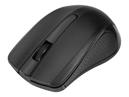 SIIG JK-WR0C12-S1 Wireless Optical Scroll Mouse With USB Type-A Nano Receiver - Black - 3-button - 2.4 GHz - 1000 DPI -  Up to 33 Feet / 10 Meter (Max