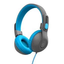 Jlab Jbuddies Studio 2 JKSTUDIO-GRYBLU-BOX On-Ear Kids Wired Headphones - Gray/Blue - Stereo - 20 Kilohertz Maximum Frequency Response - 3.5 Millimete
