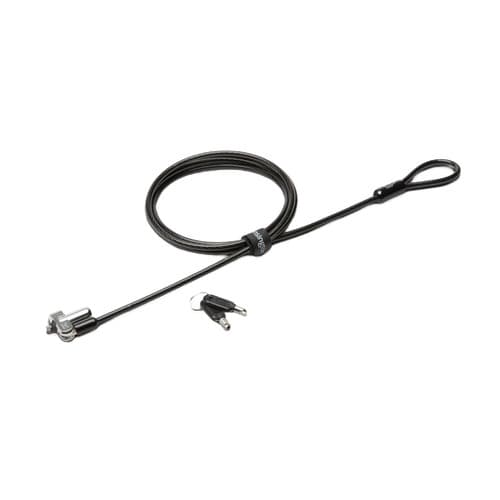 Kensington N17 K64457WW 6 Feet Keyed Laptop Lock - Black - Master - Master Keyed Lock - Carbon Steel - For Notebook, Tablet - Dell Laptops On Demand