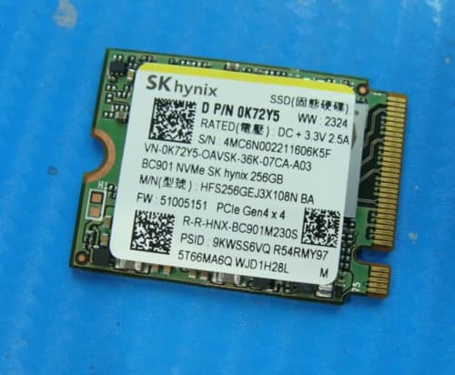 Dell K72Y5 (Hynix HFS256GEJ3X108N) 256gb Bc901 M.2 - 2230 - 30mm Pci-e 4.0 X4 Mini Sata Nvme SSD
