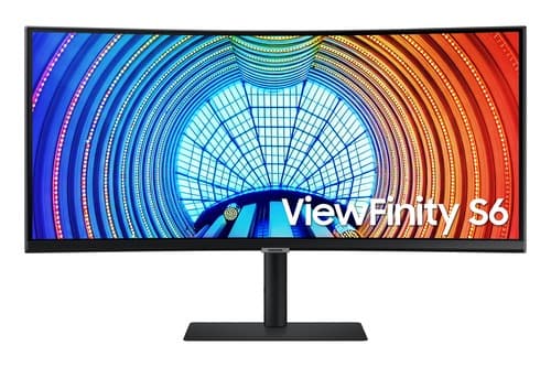 Samsung LS34A654UBNXGO 34 Inches ViewFinity Ultra-WQHD 100Hz Curved Monitor 1000R - Black - 4000:1 Contrast Ratio - HDMI DP USB HUB USB-C - 3440 x 144