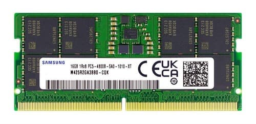 Samsung M425R2GA3BB0-CQKOD 16 GB Memory Module - 1Rx8 - DDR5 - 4800 MHz - 262-Pin - 1.1 Volts - CL40 - SO-DIMM