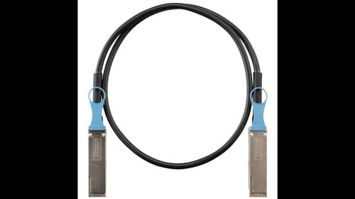 Panduit PQSF2PXA2MBL 100G Direct Attach Copper Cable - Black - 2 Meter - Twinaxial - First End: 1 x QSFP28 Network - Second End: 1 x QSFP28 Network -
