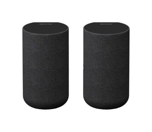 Sony SARS5 Rear Channel Speakers - 180 Watts - 6 Channels - Digital Amplifier - Wireless - Wi-Fi - Bluetooth - Built-in Battery - Black