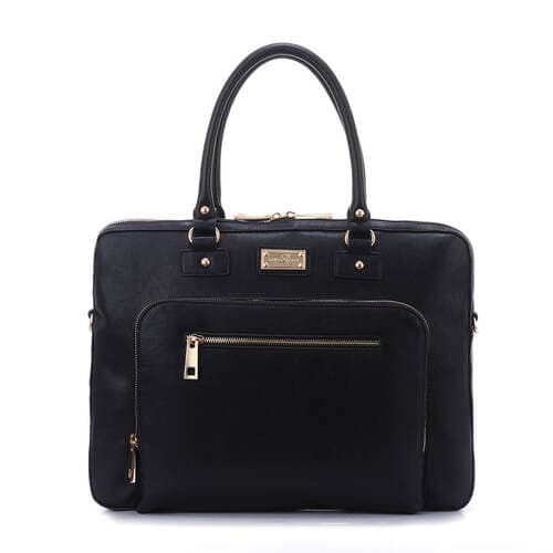 Sandy Lisa SLLDN-BKBK-14 London Shoulder Bag - Black - Sandy Lisa's Signature - Shoulder Strap - For 15.6 inches Notebook