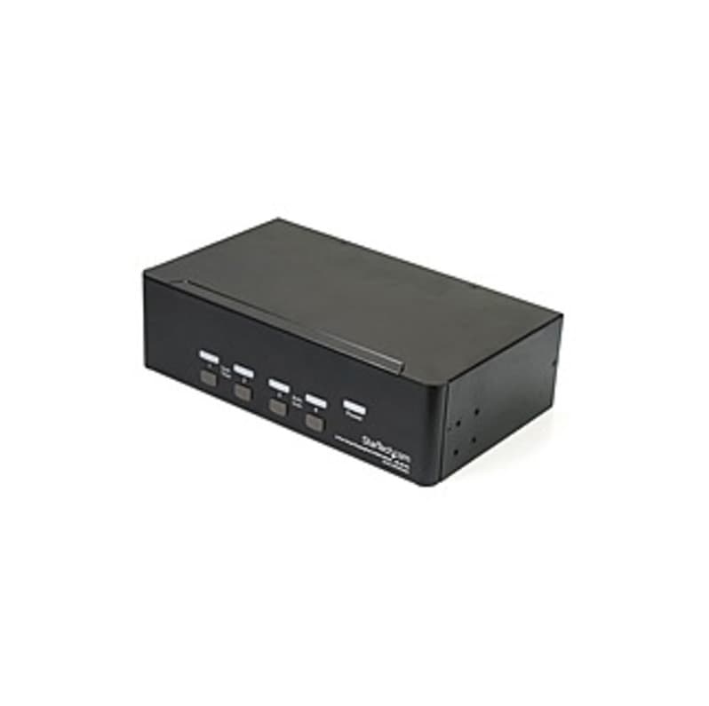 StarTech.com 4 Port Dual DisplayPort KVM Switch - DisplayPort 1.2 KVM - 4K 60Hz - This 4 port Dual DisplayPort KVM switch combines dual 4K 60Hz displa