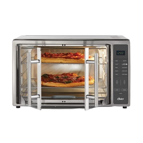 Oster TSSTTVFDDAF-GRL-035 Air Fry Oven - Silver - French Door - Stainless Steel - Extra Large - 10-In-1 - Digital - Grill Convection