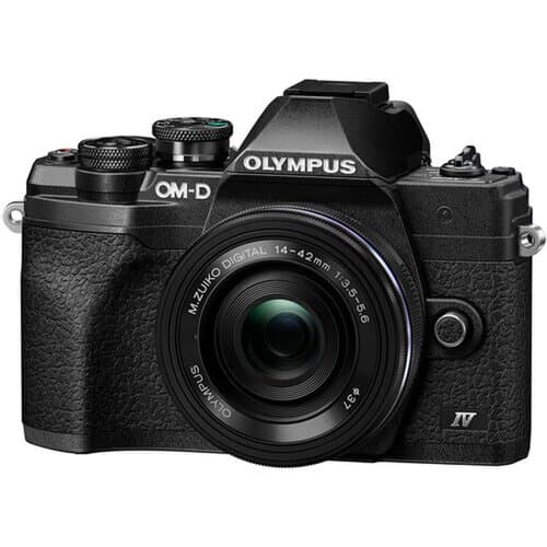 Olympus V207132BU000 OM-D E-M10 Mark IV Mirrorless Digital Camera - Black - M.Zuiko Digital ED 14-42mm f/3.5-5.6 EZ Lens - 20.3 Megapixel